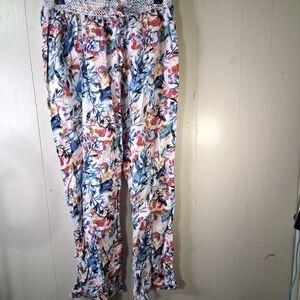Floral Elegance Wide Leg Pants